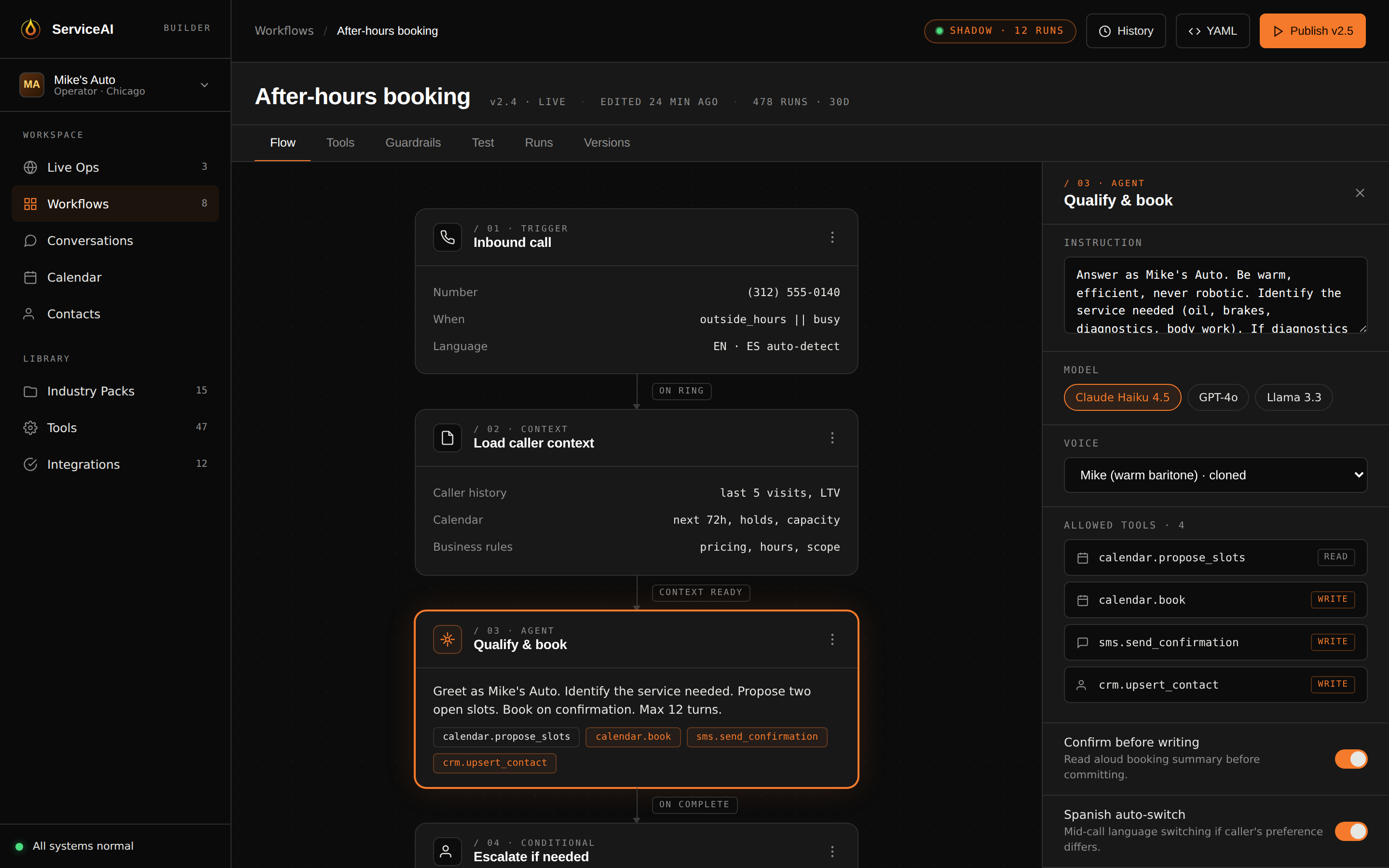 Workflow builder